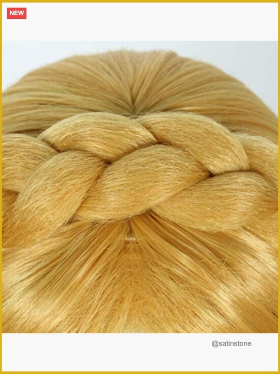 Long Blonde Wig Halloween Cosplay with 2 Elf Ears Heat Resistant main image 5